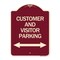 Signmission Customer and Visitor Parking Bidirectional Arrow Heavy-Gauge Aluminum Sign, 24" x 18", BU-1824-24217 A-DES-BU-1824-24217 - alternate 1